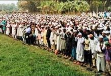 বিএনপি সভাপতির জানাজায় হাজারো জনতার ঢল কুমিল্লা বুড়িচংয়ে।