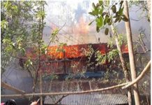 ভান্ডারিয়ার পৌরশহরে ভয়াবহ অগ্নিকান্ডে বসত ঘর পুড়ে ভস্মীভূত।