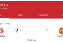 ম্যানচেস্টার ইউনাইটেডকে হারিয়ে ইউরোপার ফাইনালে সেভিয়া