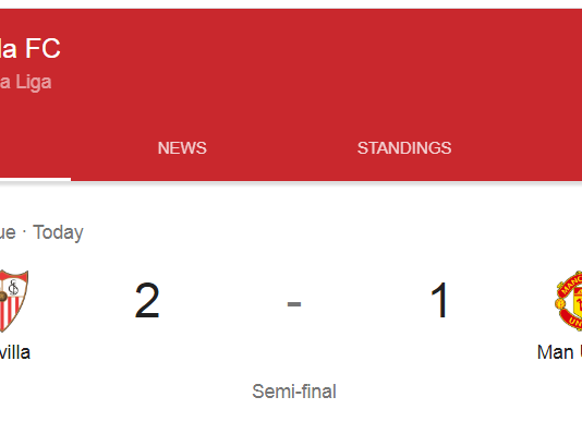 ম্যানচেস্টার ইউনাইটেডকে হারিয়ে ইউরোপার ফাইনালে সেভিয়া