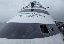 নদীর মাঝখানে ঝড়ের কবলে GREEN LINE -2, M-13629