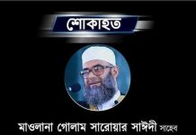 অধ্যক্ষ গোলাম সারোয়ার সাঈদী আর নেই