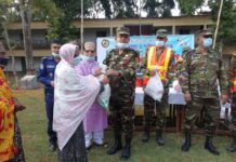 করোনা ভাইরাস পরিস্থিতে ময়নামতি রেজিমেন্ট বিএনসিসি এর মানবিক সহায়তা
