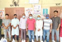 চুনারুঘাটে আহম্মদাবাদ ইউনিয়ন ছাত্রলীগের খাদ্য সামগ্রী বিতরণ