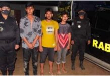 চুনারুঘাটে ১০ কেজি গাঁজাসহ তিন যুবক গ্রেপ্তার