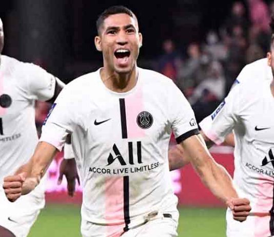 একক নৈপুণ্যে মেসিহীন পিএসজি’কে জেতালেন ‘আশরাফ হাকিমি’