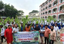 সৈয়দপুর উচ্চ বিদ্যালয় শিক্ষার্থীদের মাঝে গাছের চারা বিতরণ করেন ‘প্রাক্তন শিক্ষার্থীরা’